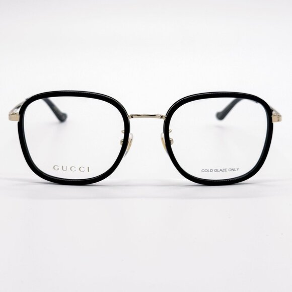 NEW GG0955OA 001 GUCCI BLACK GOLD ROUND UNISEX EYEGLASSES GUCCI - Picture 4 of 12